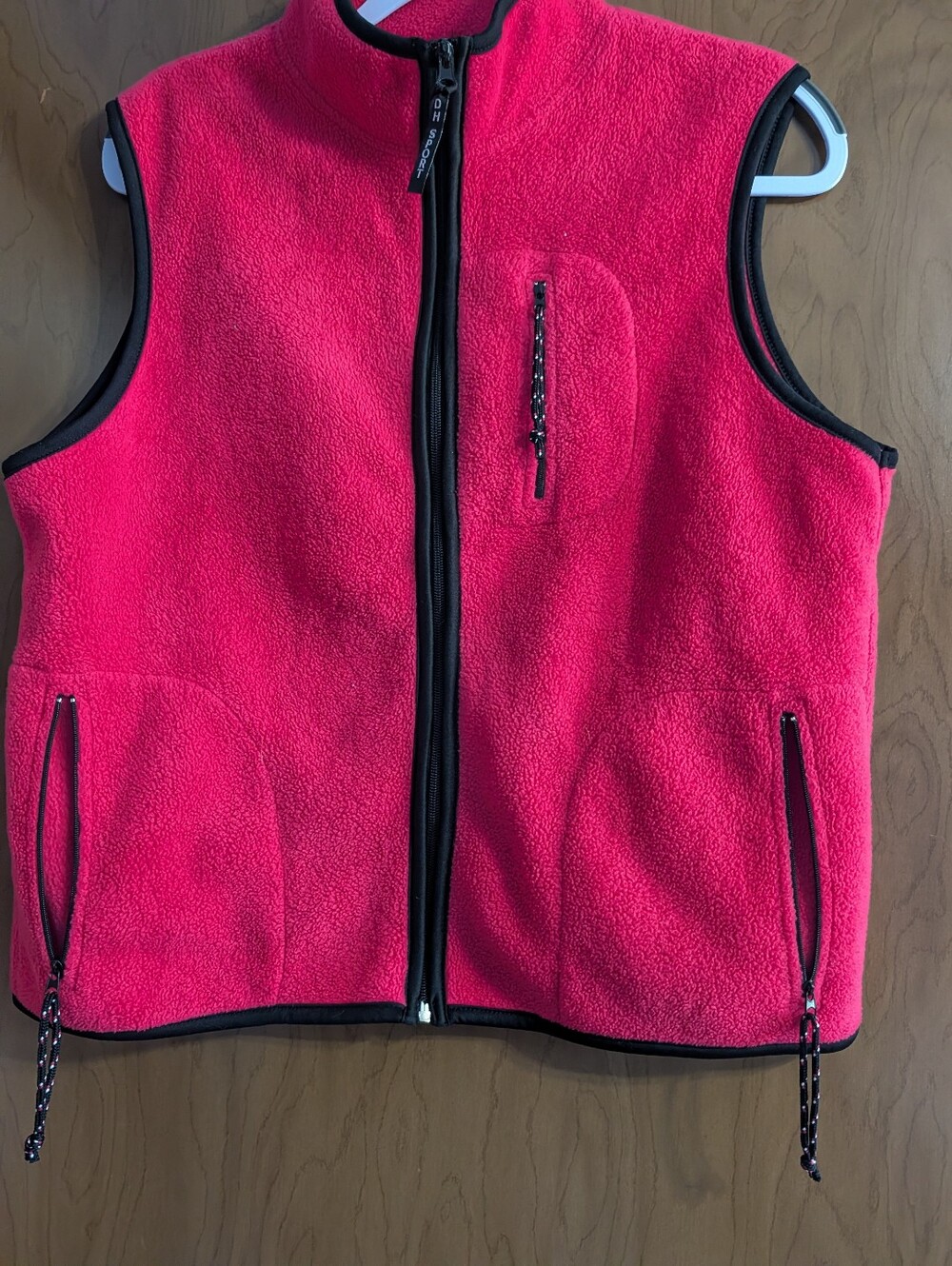 D. H. SPORT Ladies Full Zip Fleece Vest. Size Large. Pink Colored. Pockets
